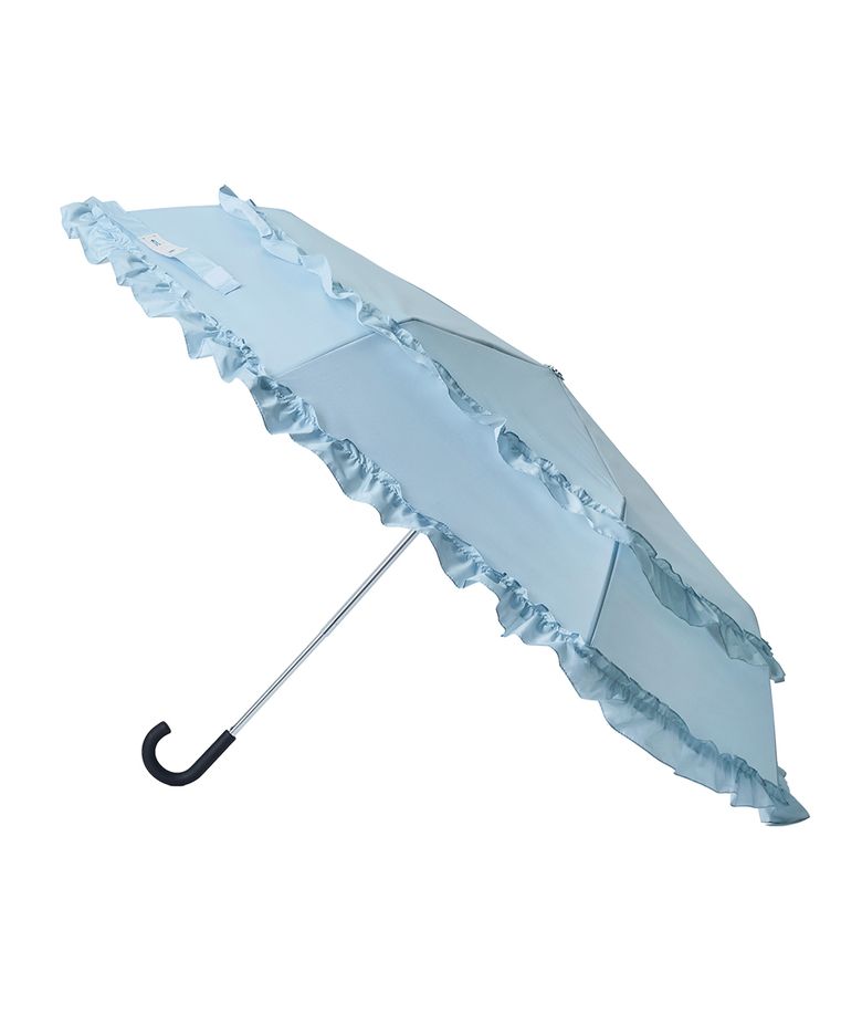 [× ILLIT] SHORT FRILLED UMBRELLA - SKY BLUE