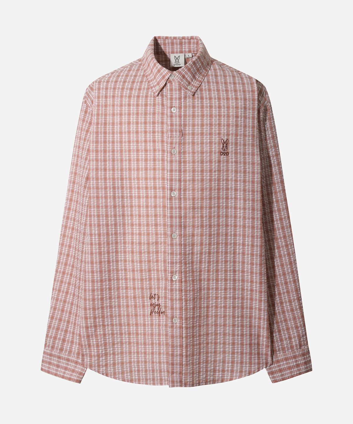 디오디(DOD) 유니) 시어서커 긴팔셔츠(DARK PINK)