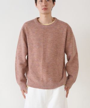 hairy melange knit (dusty coral)