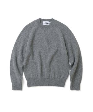 쉐기독 울 100% 라운드 니트 GREY
