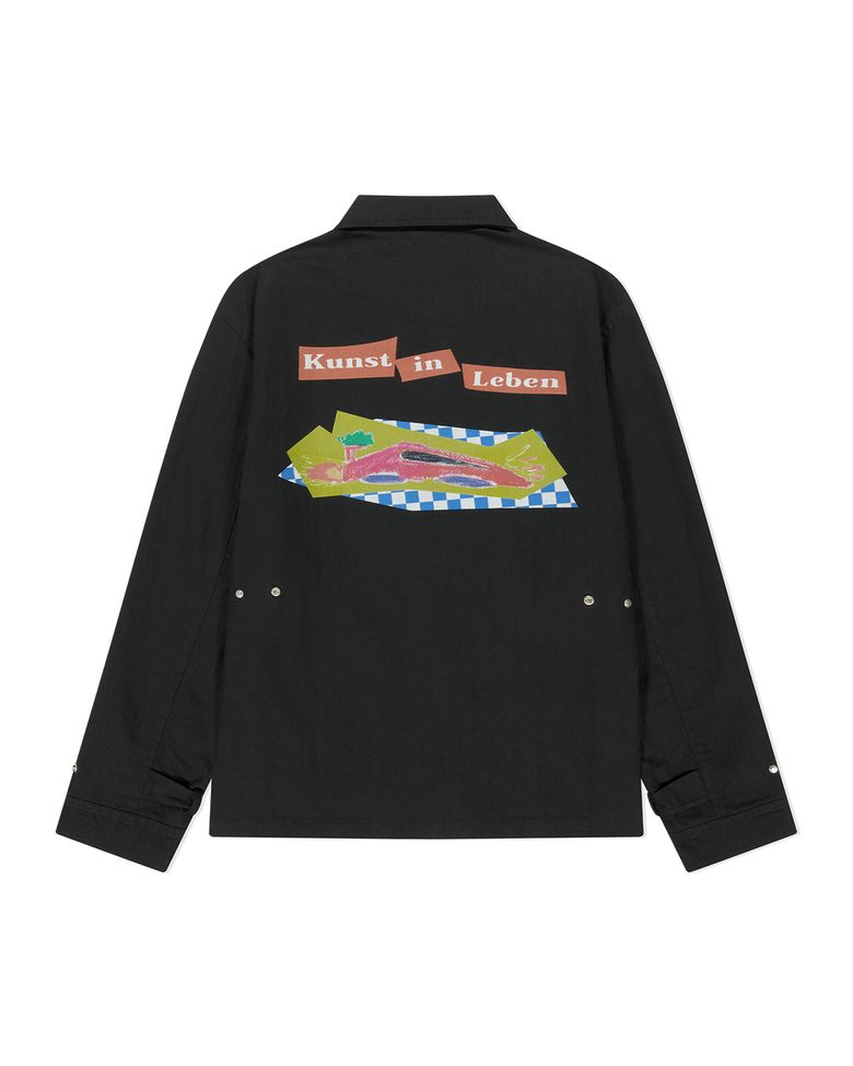 PAINTED UTILITY WORK JACKET (BLACK)