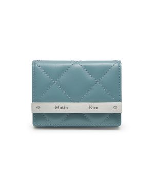 PUFF QUILT WALLET IN BLUE