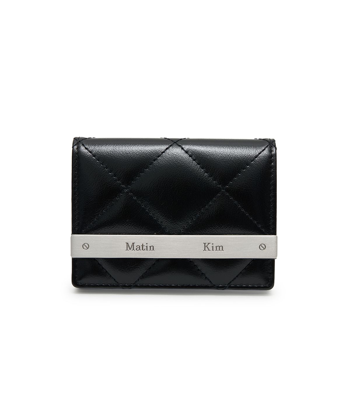 마뗑킴(MATIN KIM) PUFF QUILT WALLET IN BLACK