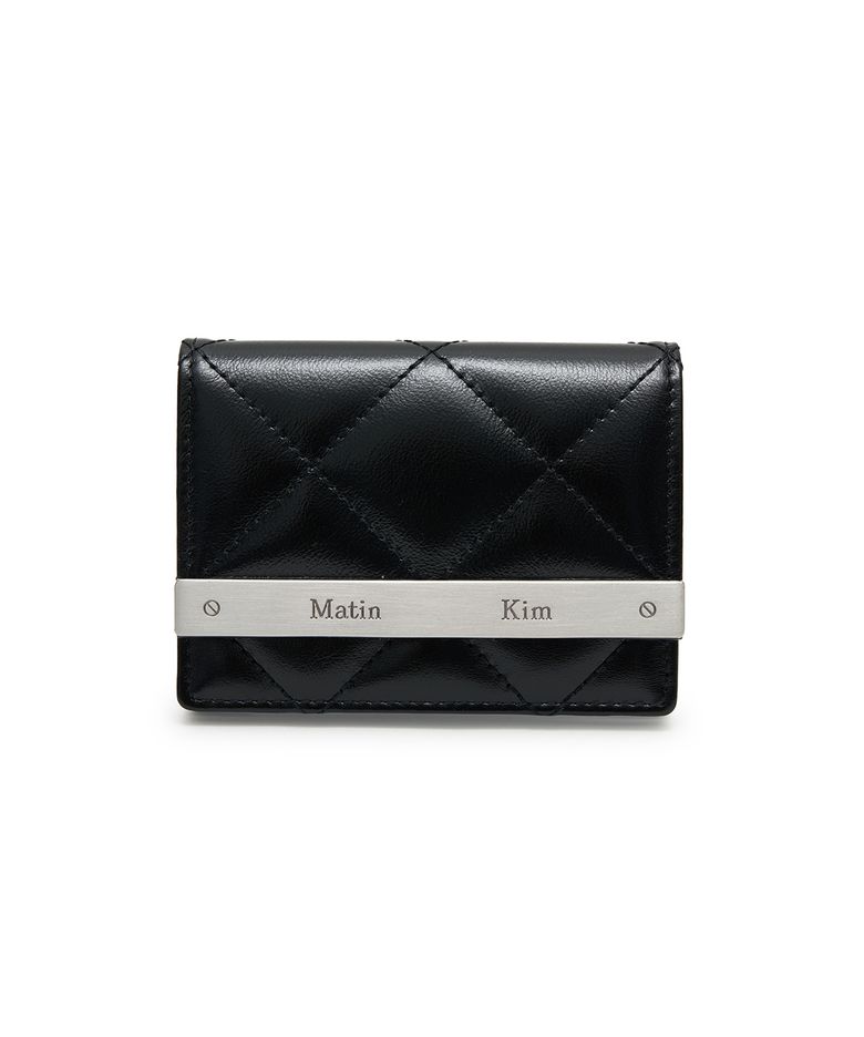 PUFF QUILT WALLET IN BLACK