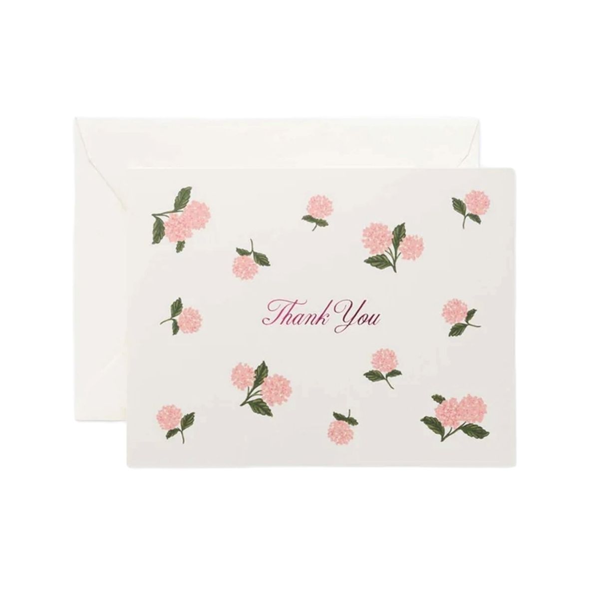 라이플 페이퍼(RIFLE PAPER) Pink Hydrangea Thank You Card 감사 카드