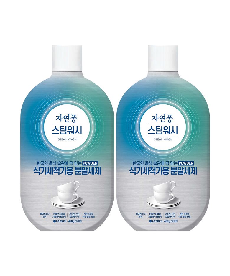 스팀워시 식기세척기 전용 분말세제 450g x 2개