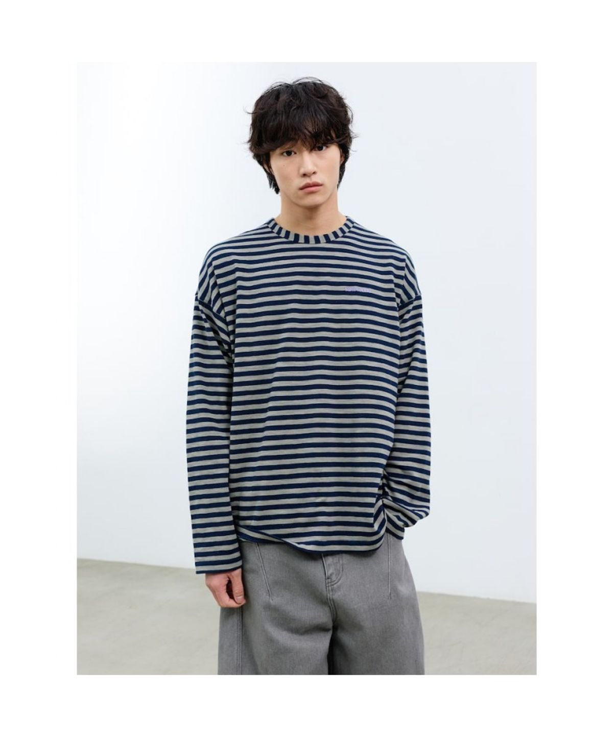 샌드 사운드(SAND SOUND) (UNISEX) 어닝 스트라이프 롱슬리브 티셔츠 카키