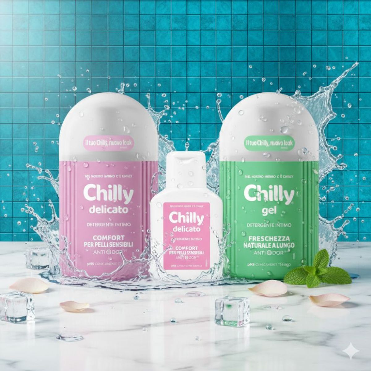 칠리(CHILLY) 홈앤고 케어(칠리 델리카토 젤 타입 200ml 1개 + 프레쉬 젤 타입 200ml 1개 + 델리카토 젤 타입 50ml 1개)