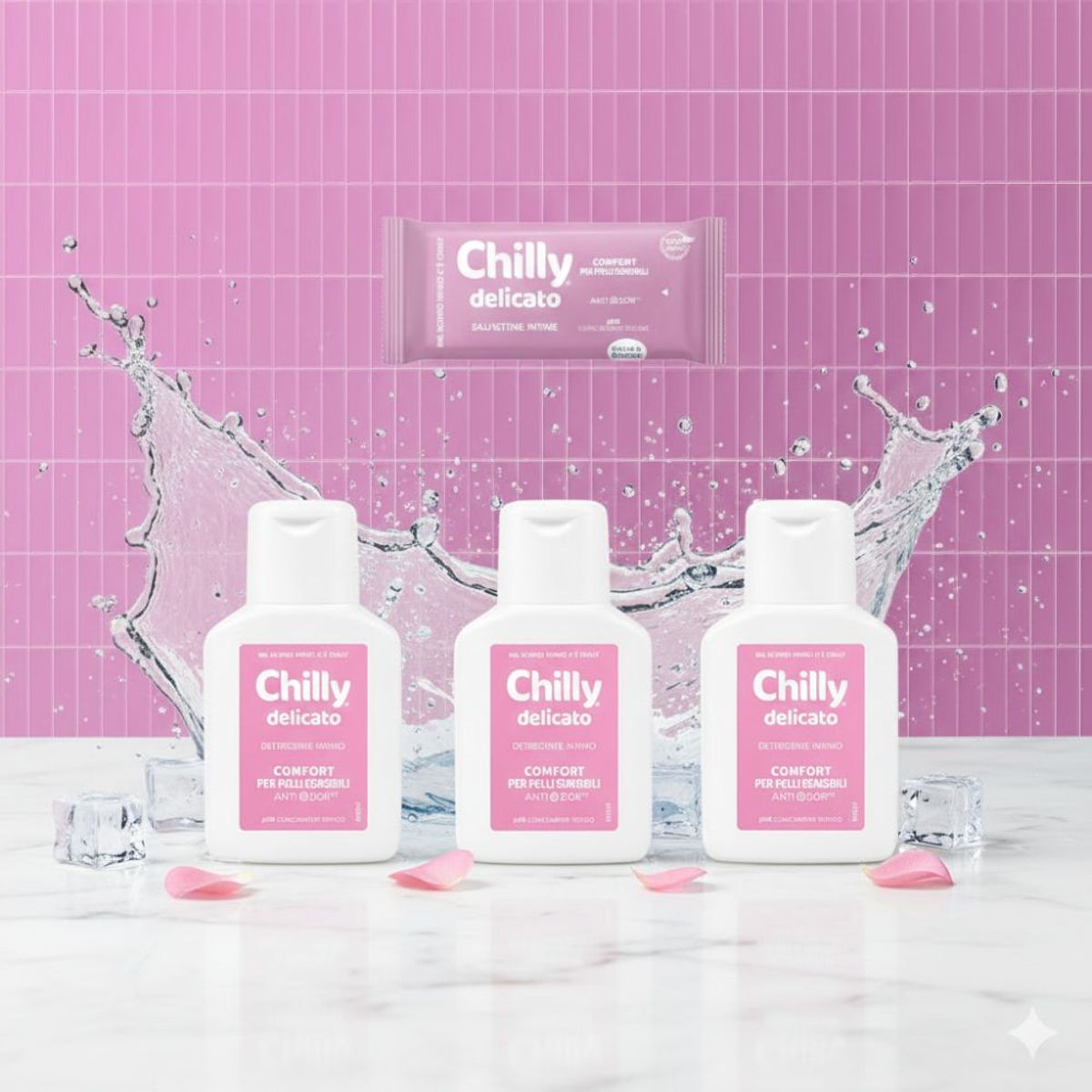칠리(CHILLY) 소프트 위켄드(칠리 델리카토 젤 타입 50ml 3개 + 델리카토 티슈 65g 1개)