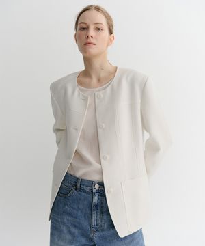 VELL TWEED JACKET (IVORY)