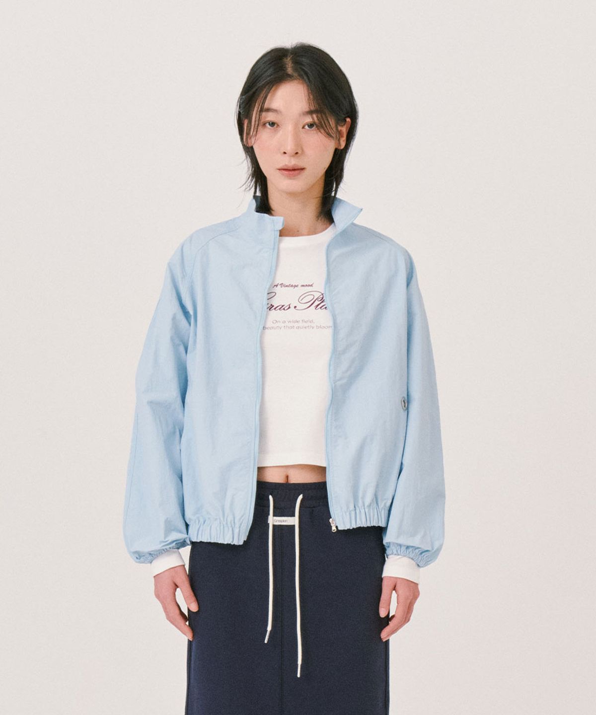 그라스플랜(GRASPLAN) Essential Light Windbreaker_Sky Blue
