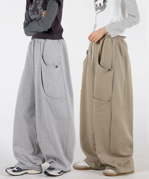 여자 더블포켓 벌룬핏 트레이닝팬츠 3COLOR