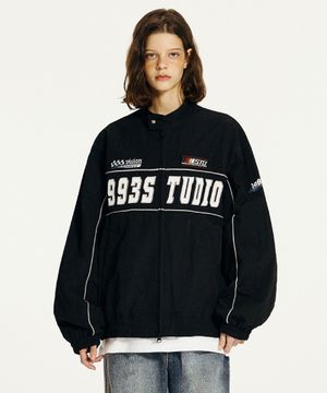 본투비 90S 나일론 바이커 자켓_블랙