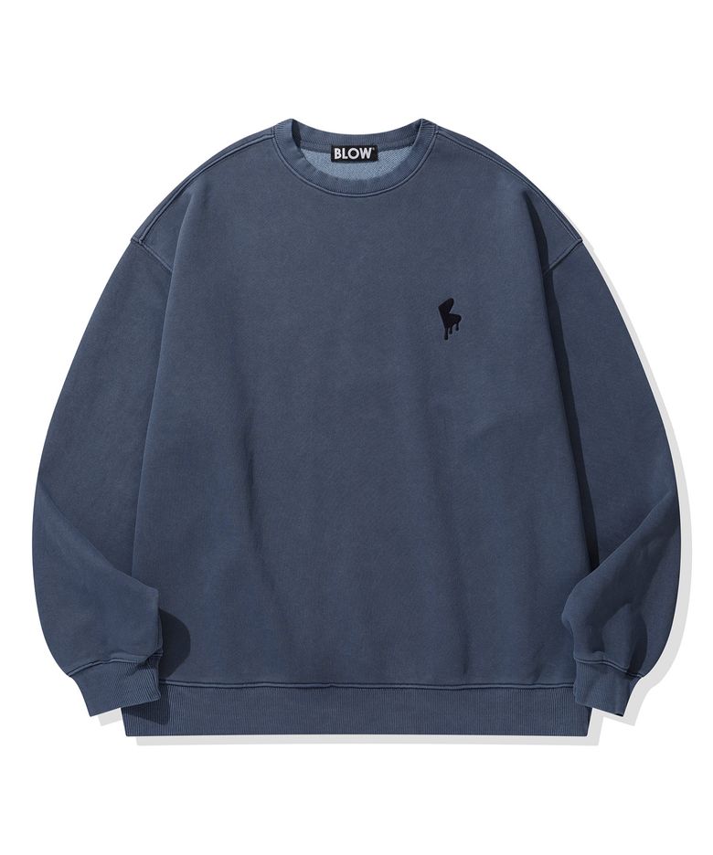 FLOWING LOGO SWEATSHIRT_[PIGMENT NAVY]