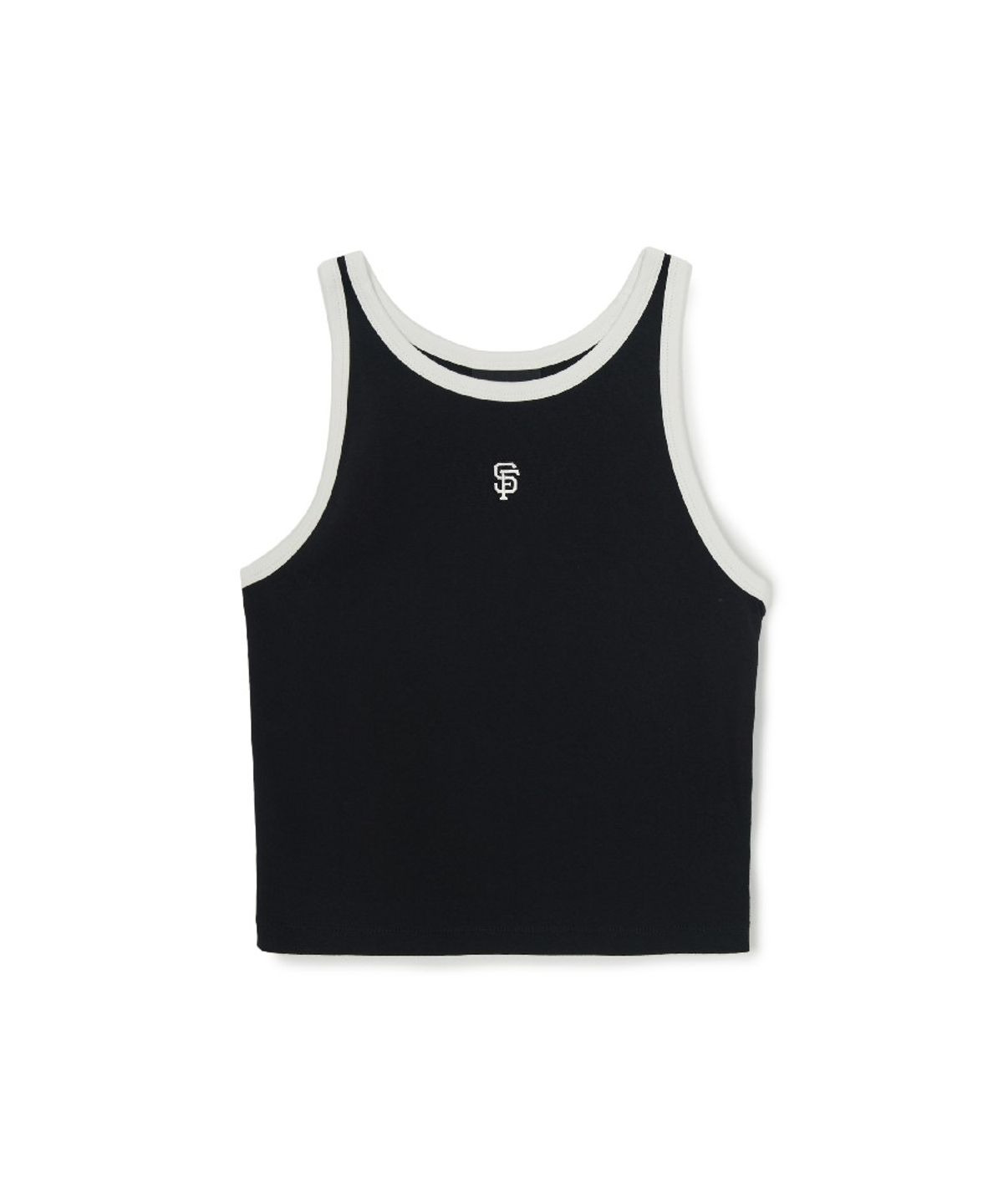 엠엘비(MLB) 여성 베이직 링거 크롭 나시 티셔츠 SF (Black)