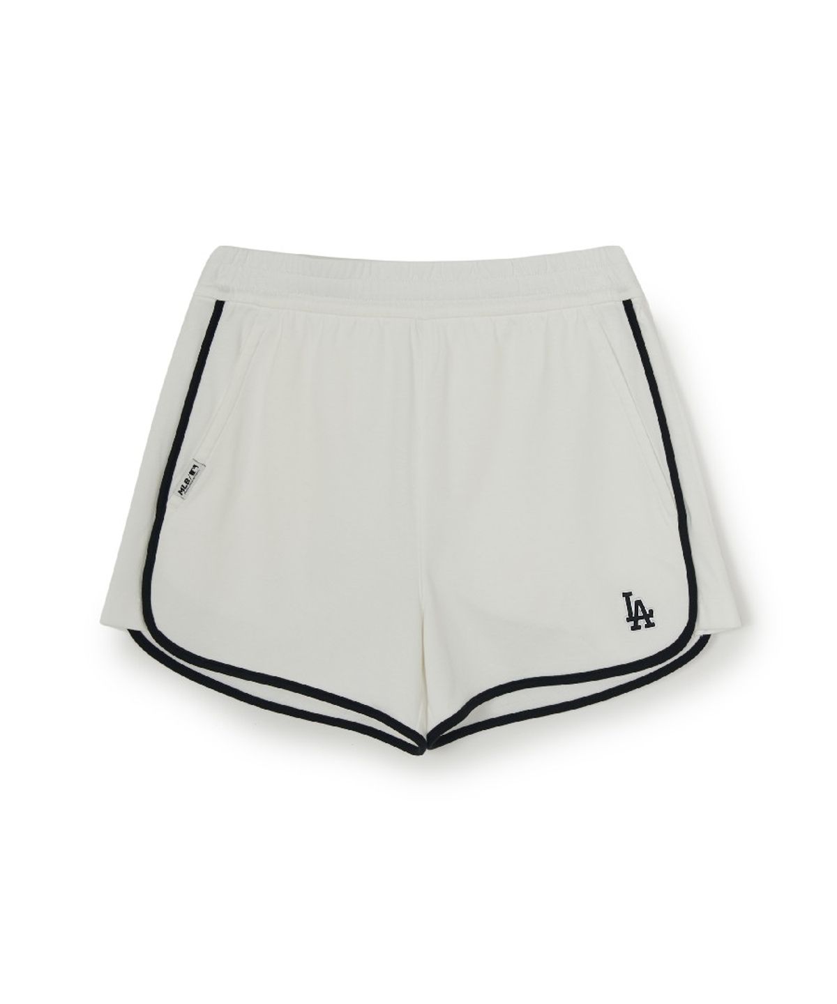 엠엘비(MLB) 여성 베이직 스몰로고 러닝 돌핀 팬츠 LA (Ivory)