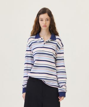 GRAIN STRIPE PIQUE SHIRT (BLUE)