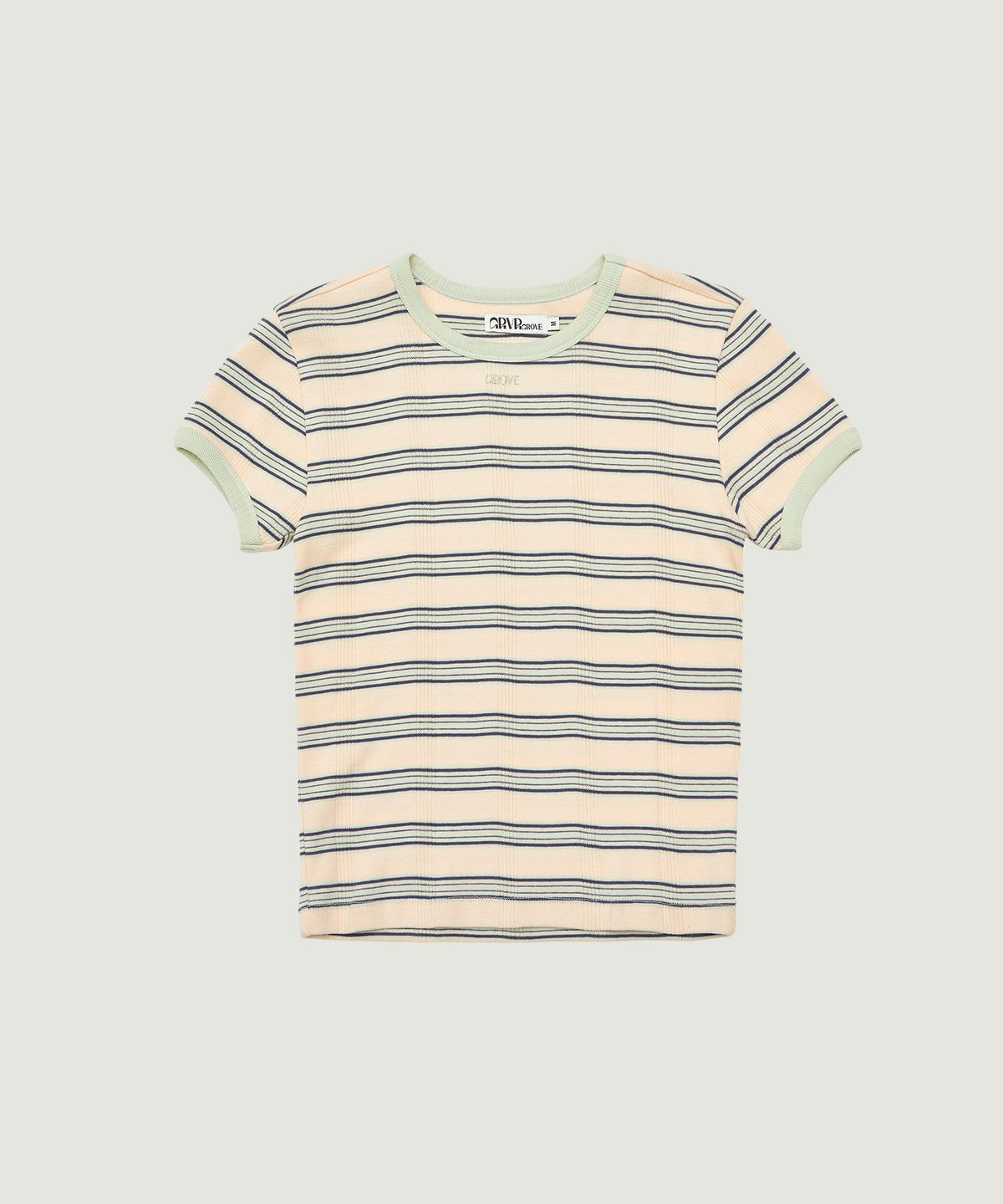 그로브(GROVE) NANCY STRIPE H/S T-SHIRT (PEACH)