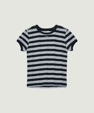 NANCY STRIPE H/S T-SHIRT (NAVY)
