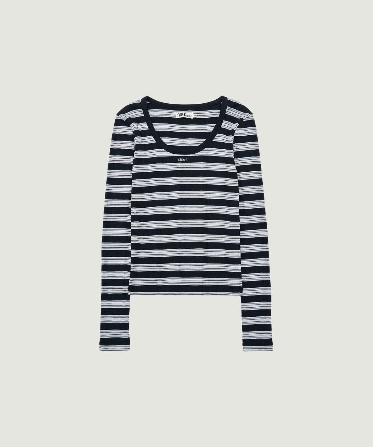 그로브(GROVE) NANCY STRIPE L/S T-SHIRT (NAVY)