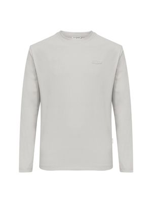 ECRU (에크루) 남성 잠재권축 긴팔 라운드 티셔츠_Grayish BEIGE