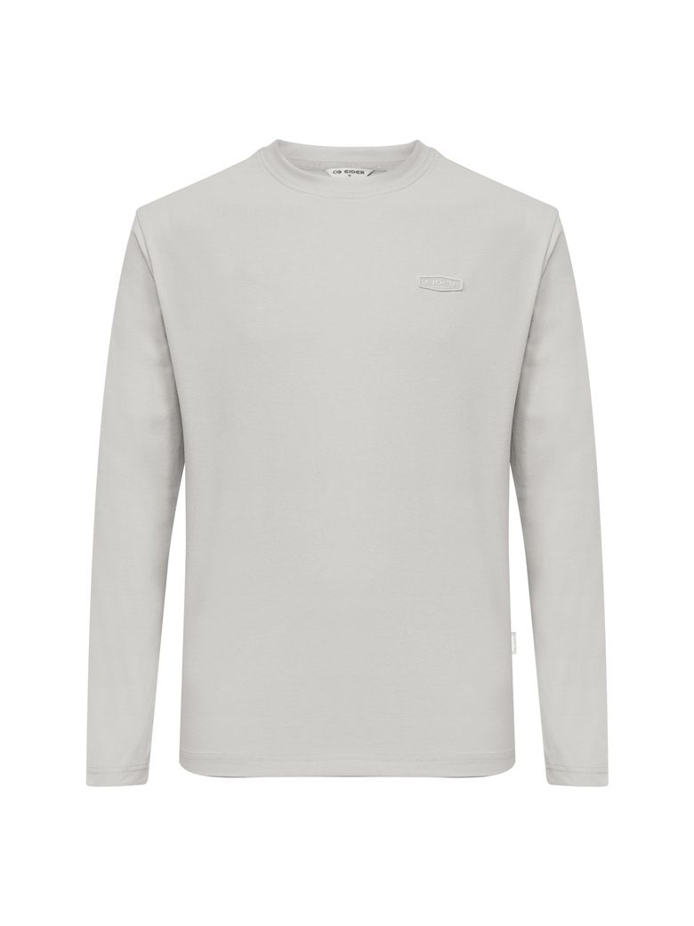 ECRU (에크루) 남성 잠재권축 긴팔 라운드 티셔츠_Grayish BEIGE
