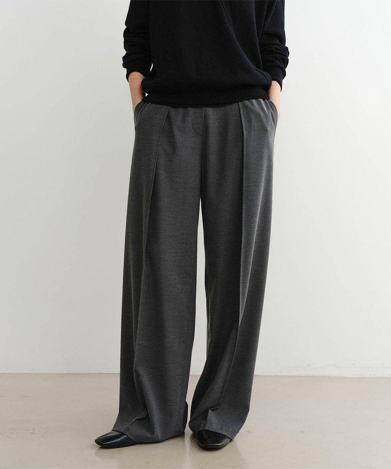 DEVIN TUCK PANTS (CHARCOAL)