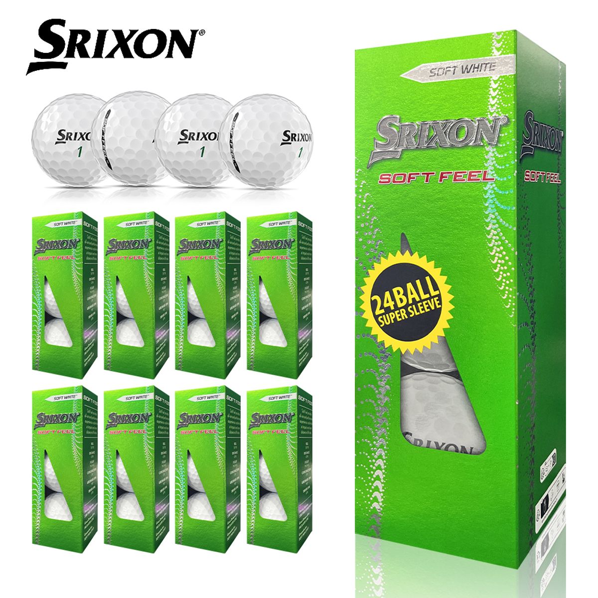 스릭슨(SRIXON) 스릭슨 소프트필 슈퍼슬리브 2피스 골프공 24알