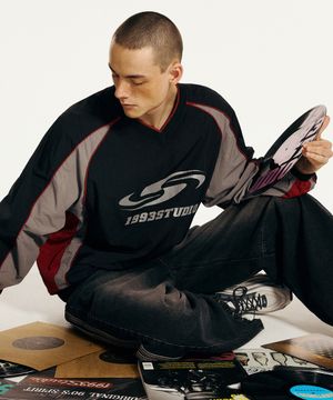 심볼 로고 배색 파이핑 피스테_블랙