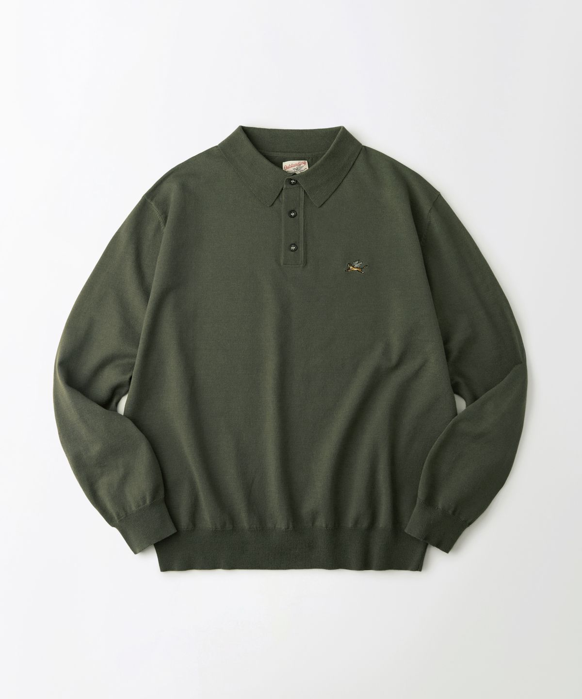 아웃스탠딩(OUTSTANDING) MIGHTY TIGER KNIT COLLAR SHIRT_OLIVE
