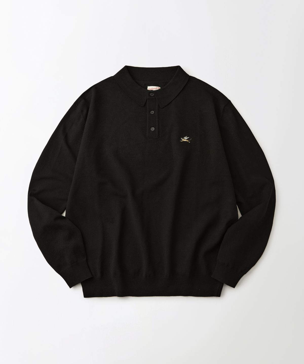 아웃스탠딩(OUTSTANDING) MIGHTY TIGER KNIT COLLAR SHIRT_BLACK