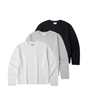 [2PACK]시그니처 크롭 롱 슬리브 3COLOR