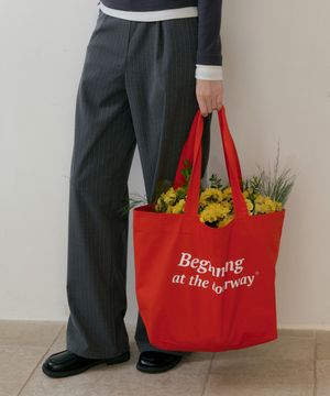 BATD LOGO COTTON TOTE BAG RED