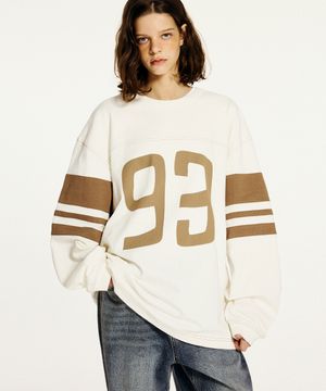 93 로고 럭비 롱슬리브_아이보리