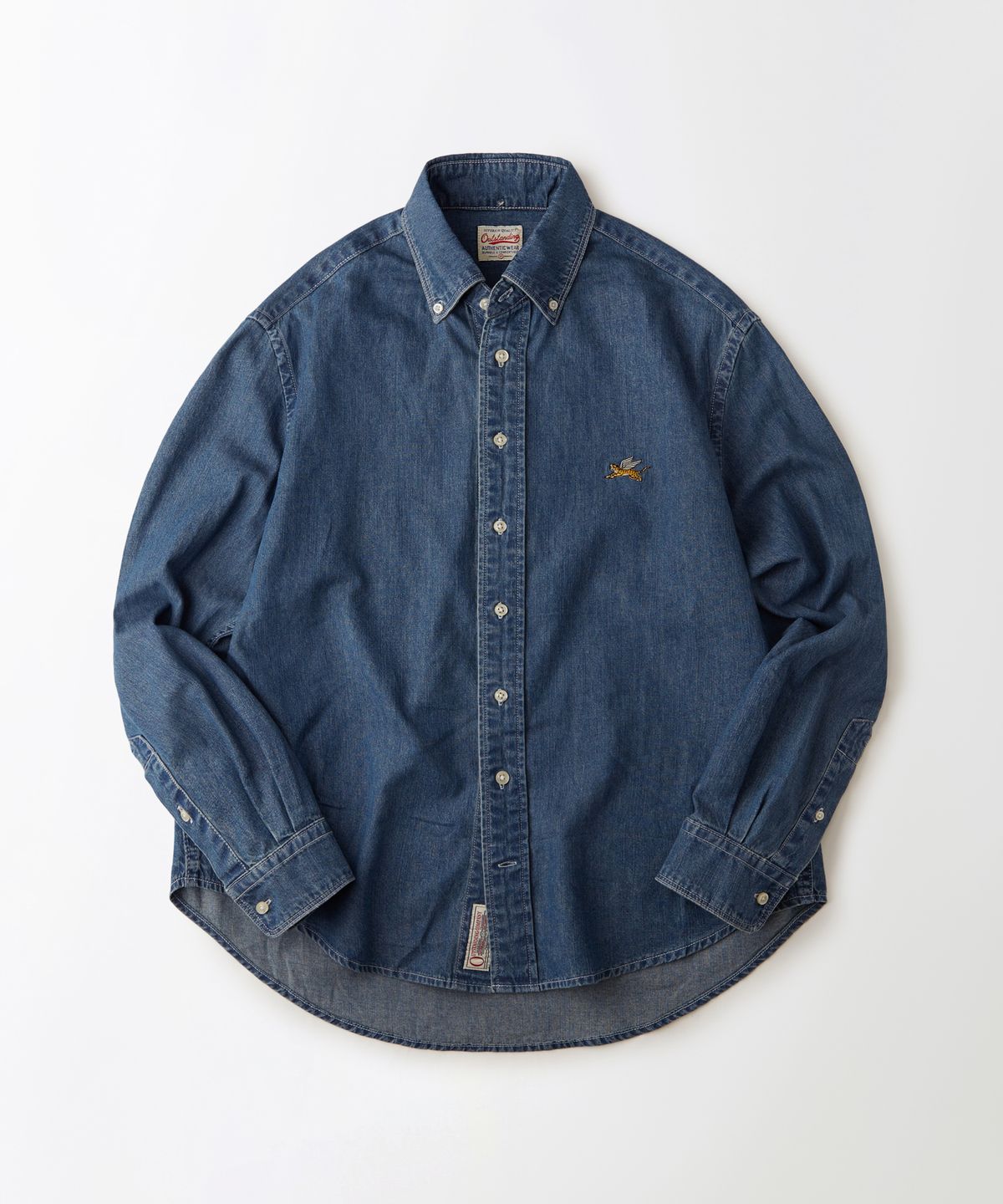 아웃스탠딩(OUTSTANDING) MIGHTY TIGER DENIM SHIRT_MEDIUM BLUE