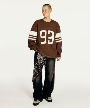 93 로고 럭비 롱슬리브_브라운