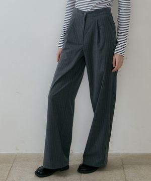BATD STRIPE SLACKS GREY