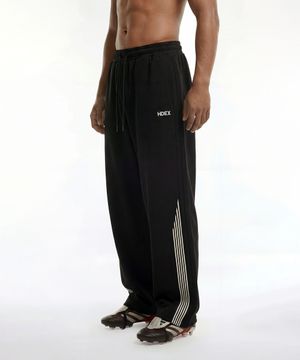 이지 커브드 트랙 스웨트 팬츠 (Black)