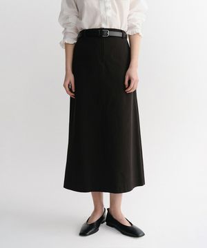 COTTON MAXI SKIRT (BLACK)
