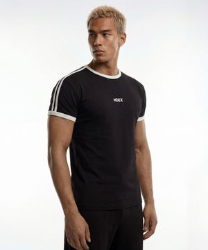 이지 머슬핏 트랙 링거 숏 슬리브 (Black)