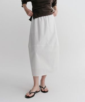 COCOON BANDING SKIRT (WHITE)