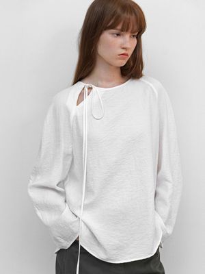 RAGLAN SLEEVE TIE BLOUSE (BL-4391)