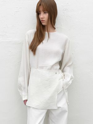 LAYERED WARP SKIRT BLOUSE (BL-4392)