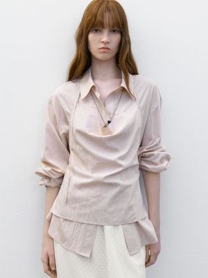 N HALTER SLEEVELESS LAYERED BLOUSE (BL-4404)