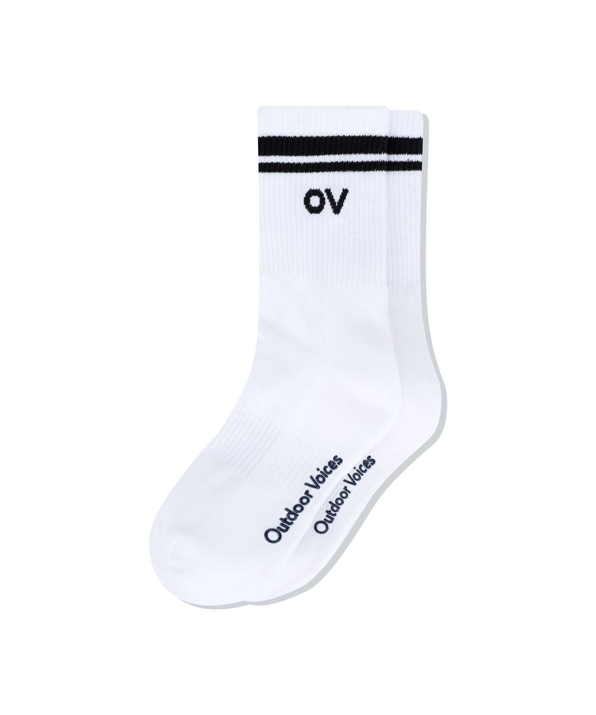 아웃도어 보이스(OUTDOOR VOICES) STRIPE MIDDLE SOCKS (NAVY)