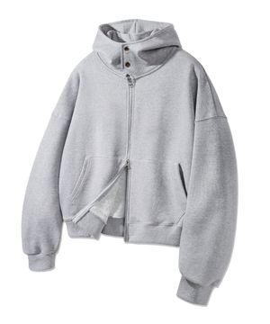 스냅 터틀 세미크롭 후드집업 AZH754 (2 COLOR)