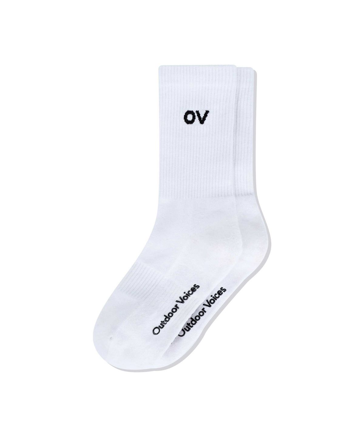 아웃도어 보이스(OUTDOOR VOICES) OV LOGO CREW SOCKS (WHITE)
