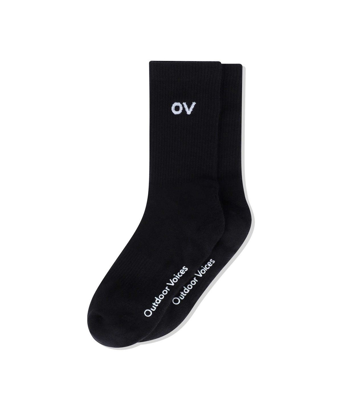 아웃도어 보이스(OUTDOOR VOICES) OV LOGO CREW SOCKS (BLACK)