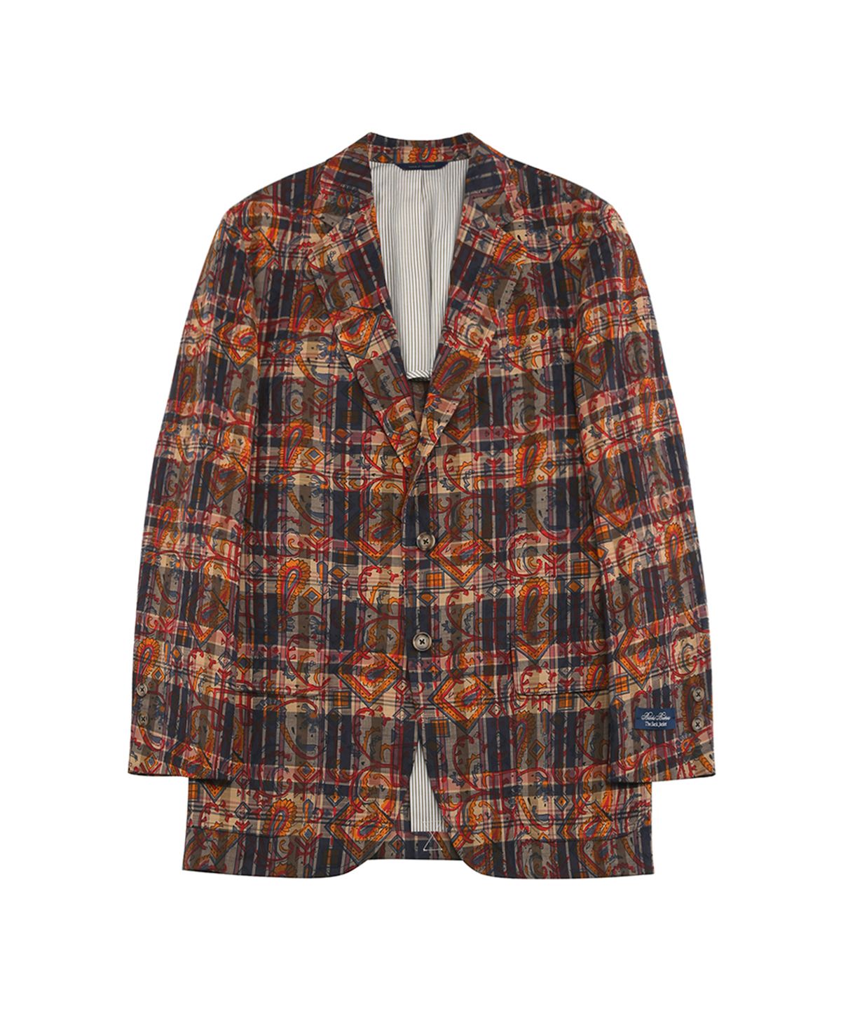 브룩스 브라더스(BROOKS BROTHERS) 트레디셔널핏 마드라스 프린트 3버튼 재킷 (브라운) (BBJSMM13624ES)