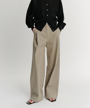 SIDE TUCK PANTS (TAUPE)